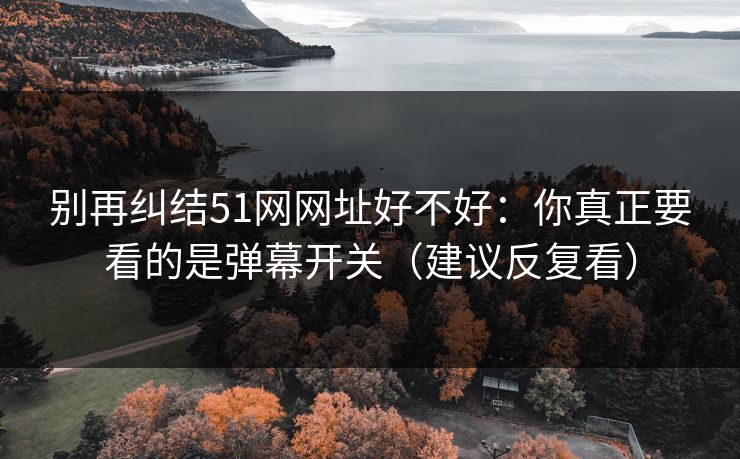 别再纠结51网网址好不好：你真正要看的是弹幕开关（建议反复看）